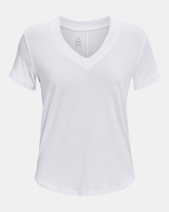 Women's UA Greatest (Tee) Ever V-Neck Short Sleeve, White, pdpMainDesktop image number 5